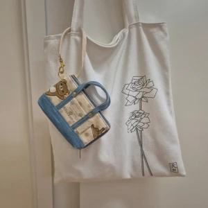 Liten Rilakkuma väska korthållare - Flitigt använt. Texten har försvunnit lite och fläckig insida. Kan hängas på ryggsäcken eller tygpåsen! Mått: 14,5×10 cm