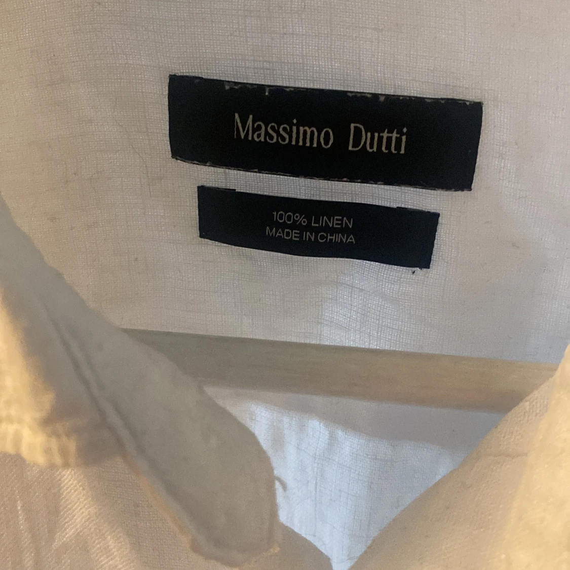 Vit linneskjorta från Massimo Dutti - 1