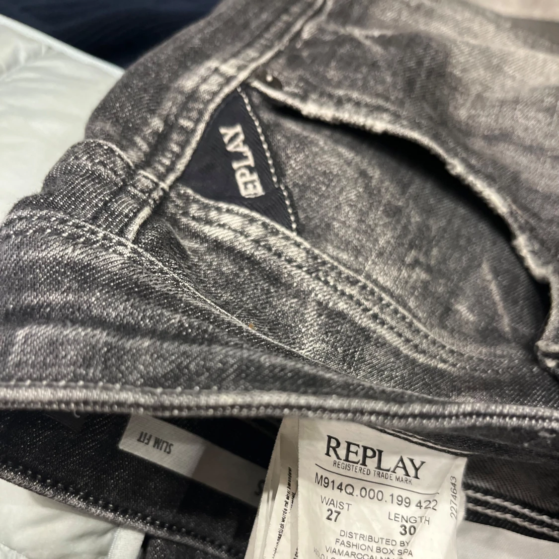 Replay Anbass svarta slim jeans - 2