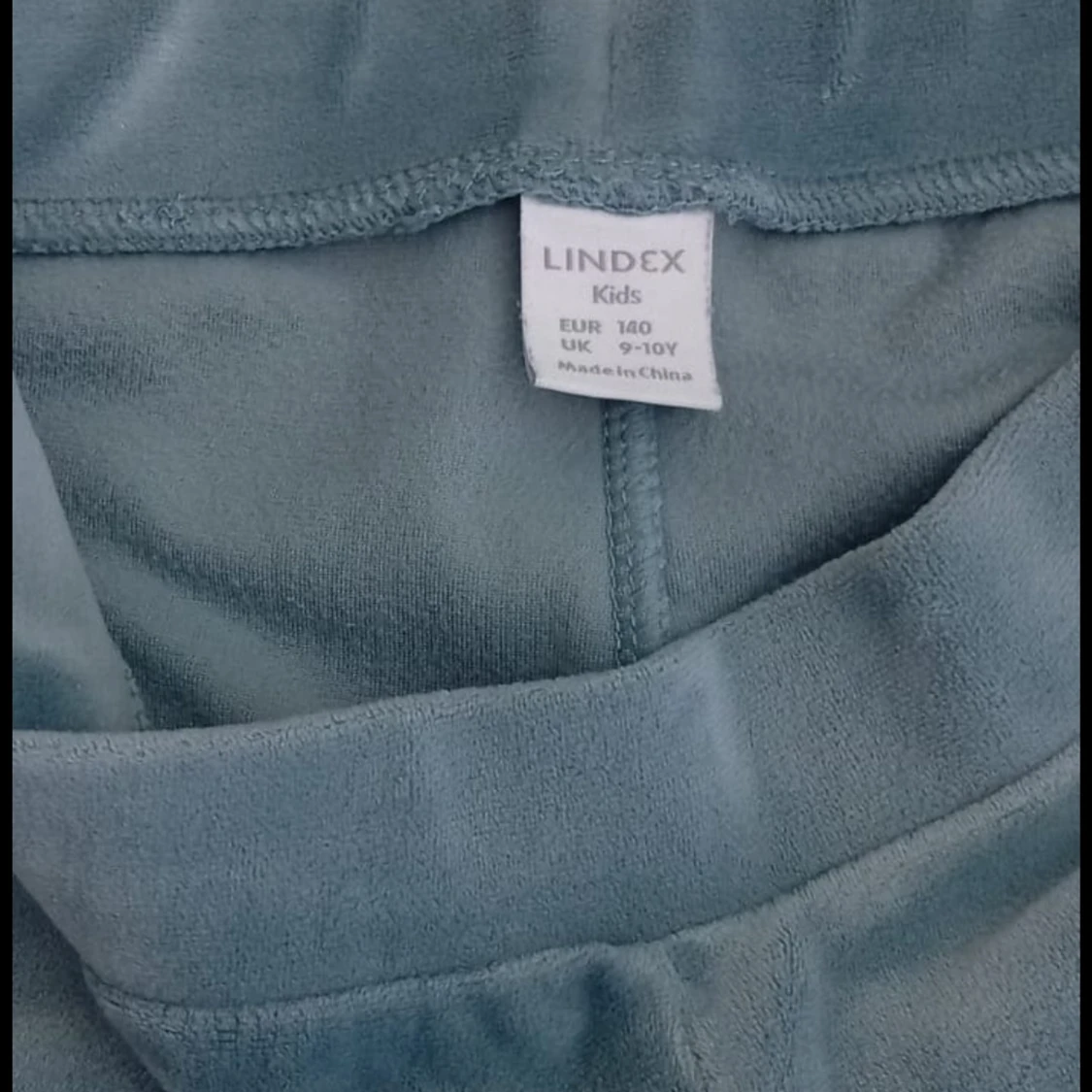 Blå velourbyxor från Lindex Kids - 2