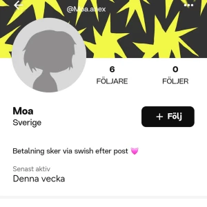Varning! - Hej! Vill varna om den här tjejen. Jag köpte en moncler jacka av henne för 1900kr, hon påstod att hon inte kunde använda plicks betalnings metod pågrund av hennes föräldrars jobb. Och hon har hemlig identitet. Tyvärr gick jag på det, och swichade. Jag har inte fått någon jacka och hon svarar inte längre. Hoppas ni är smartare än mig! 
