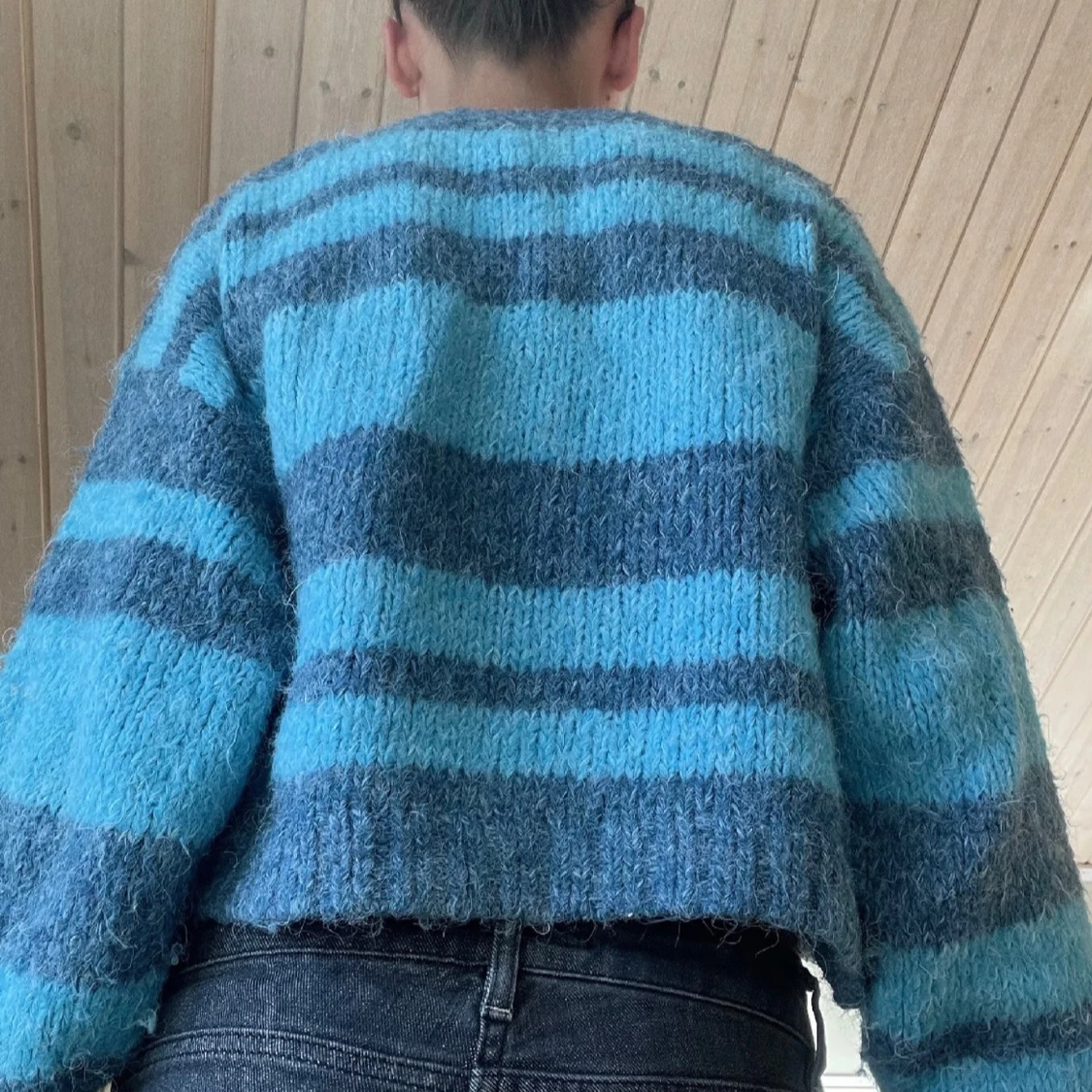 Blå randig kofta - 1