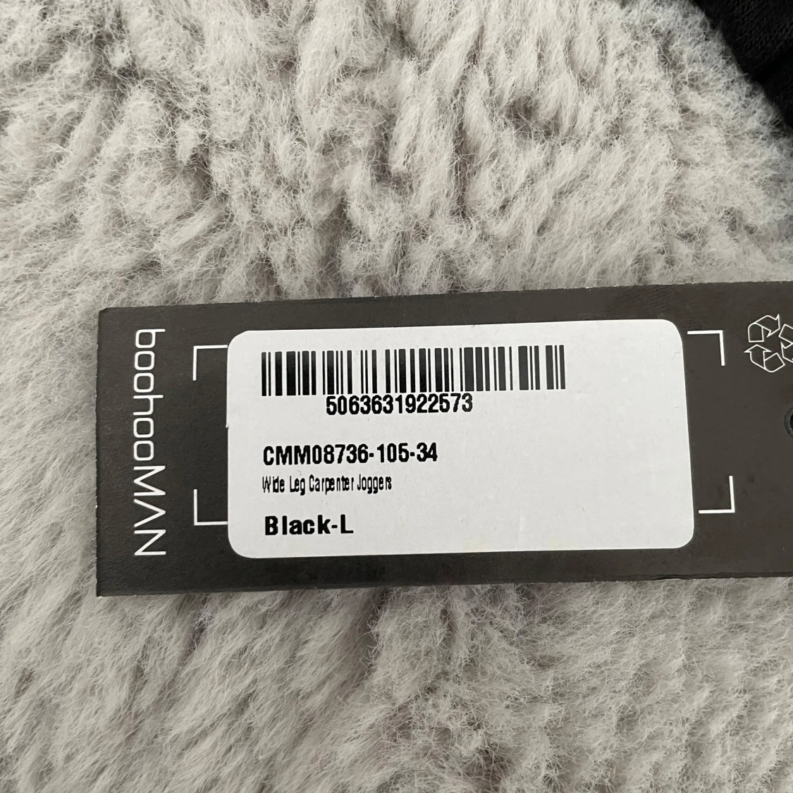 BoohooMAN Wide Leg Carpenter Joggers - Strl L - 4