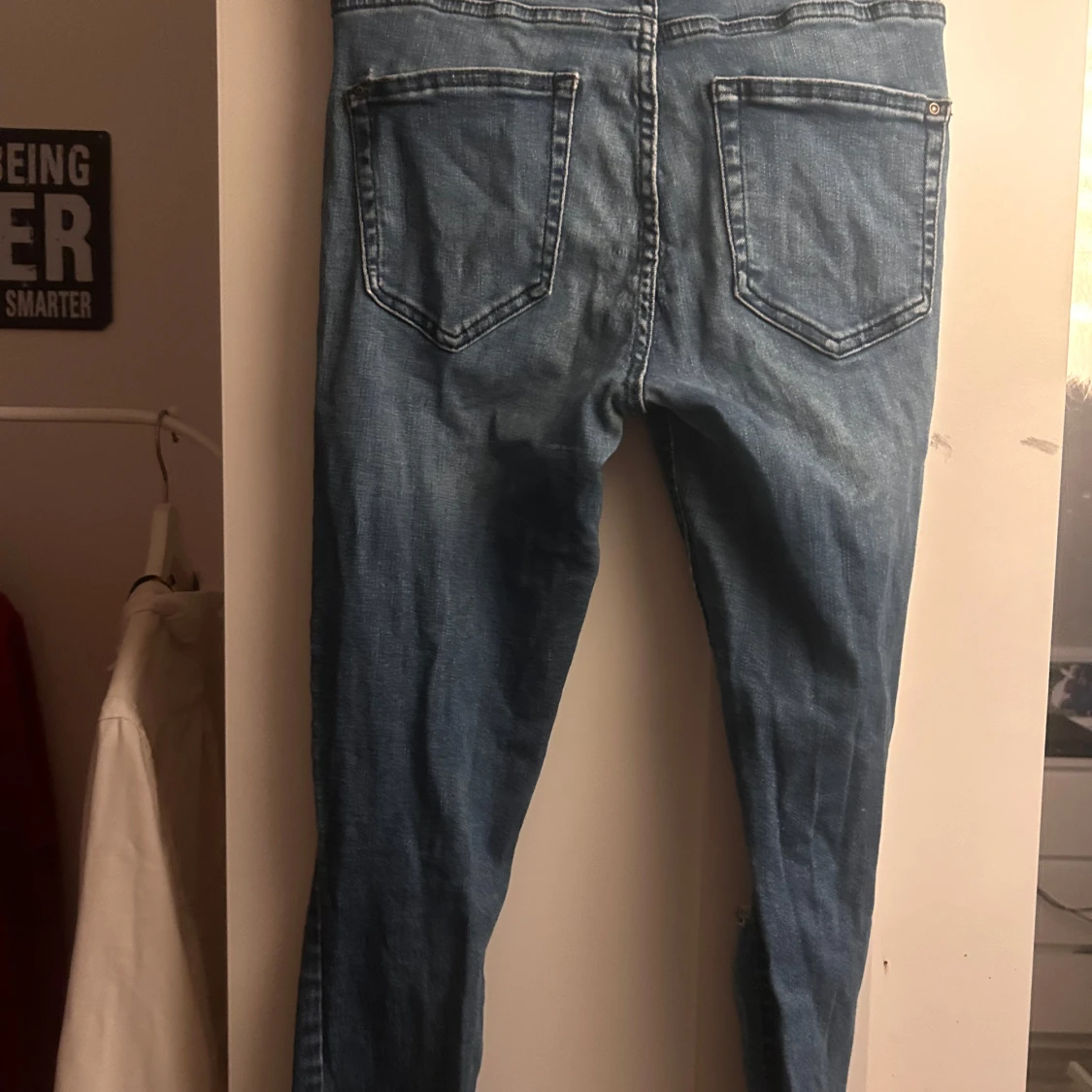 Blå ripped skinny jeans från ONLY - 4