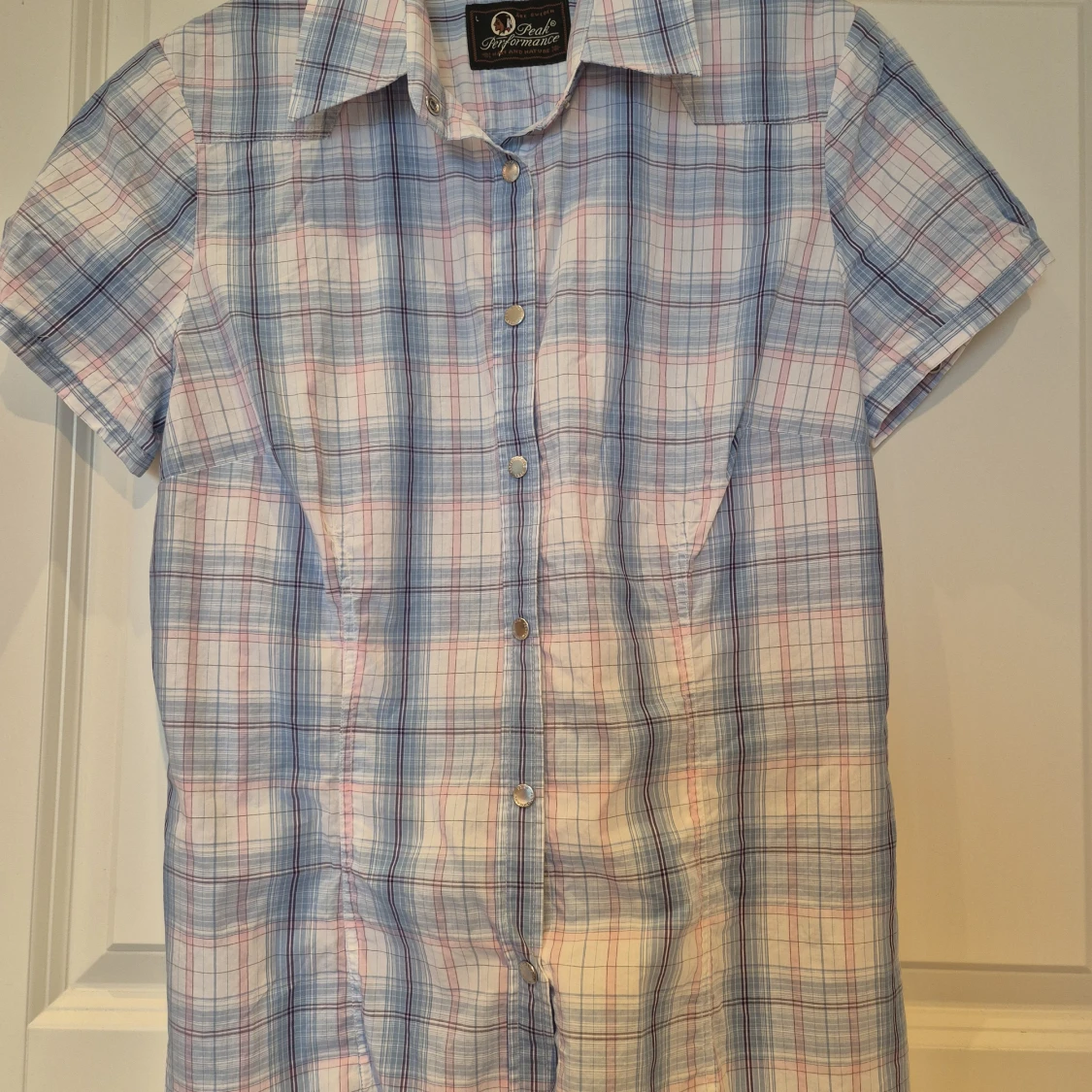 Rutig kortärmad skjorta Peak Performance