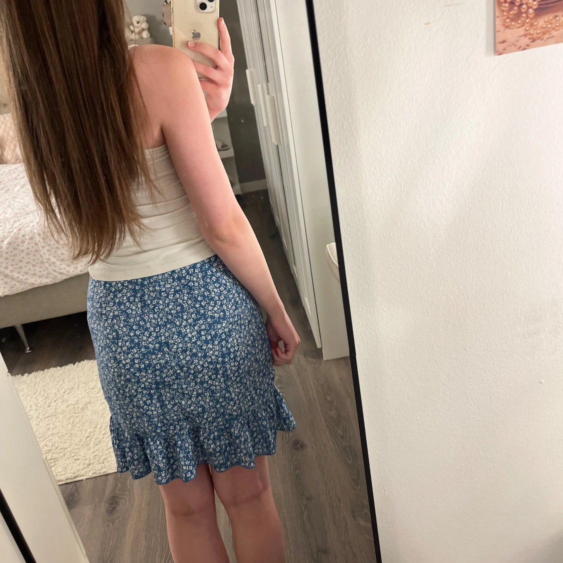 Blå blommig omlottkjol från SHEIN - 1