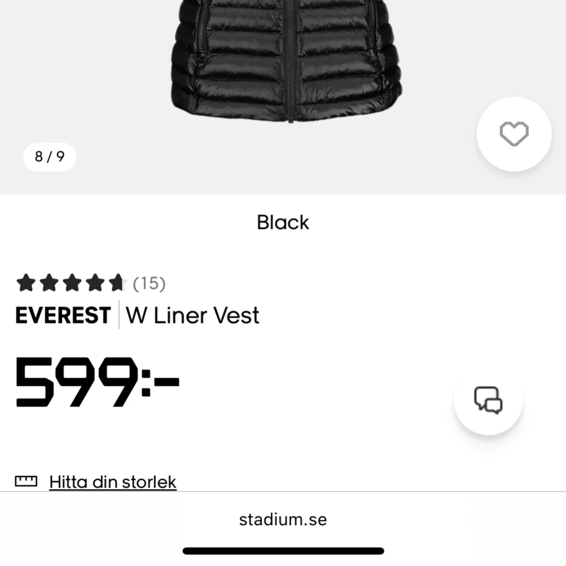 Svart dunväst från Stadium - 4