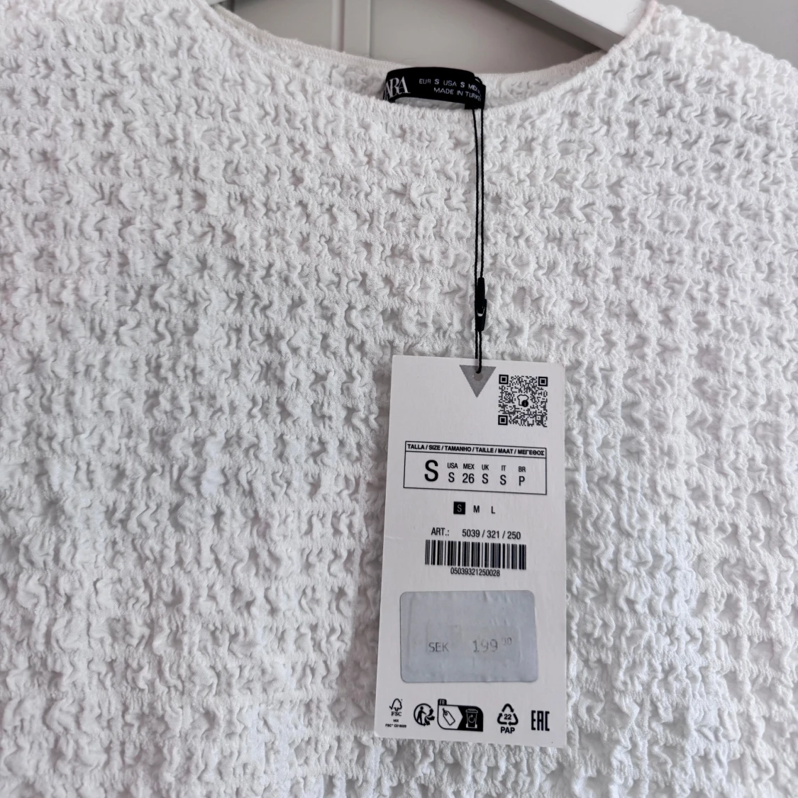 Vit strukturerad topp från Zara - 1