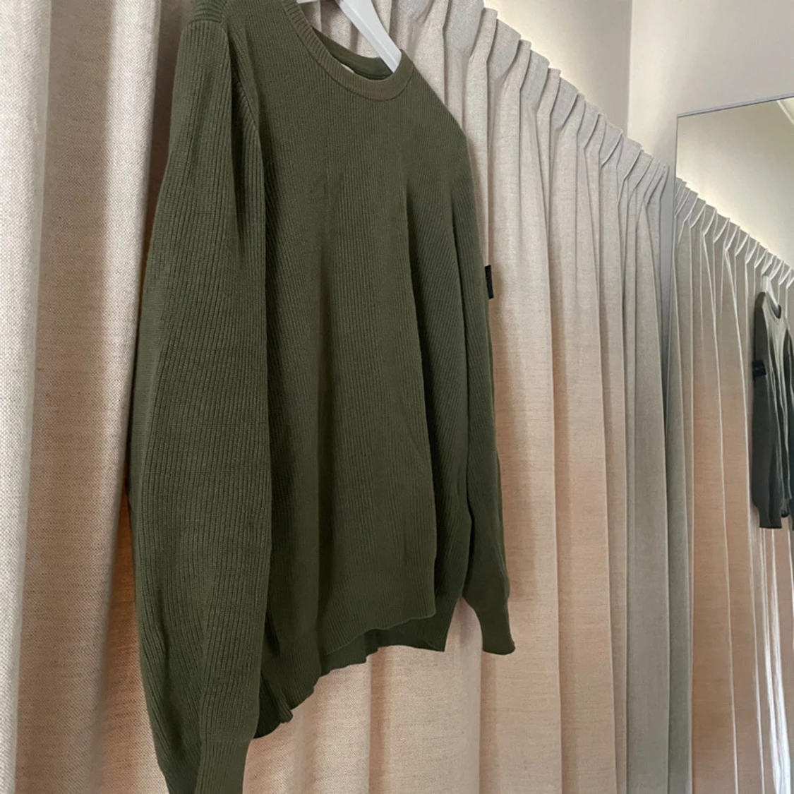 Olivgrön stickad tröja Stone Island