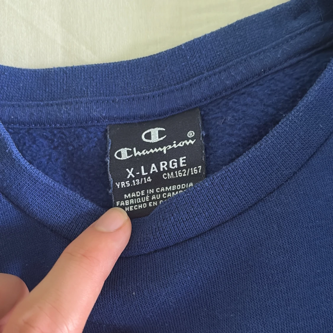 Blå Champion sweatshirt X-Large barn storlek - 2