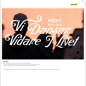 Två Hov1 biljetter Helsingborg  - Två stycken ordinarie biljetter till hov1 i Helsingborg 9/8🤗🤗🤗🤗🙌🙌🙌 900kr/st👌👌 skickas via sms eller mail