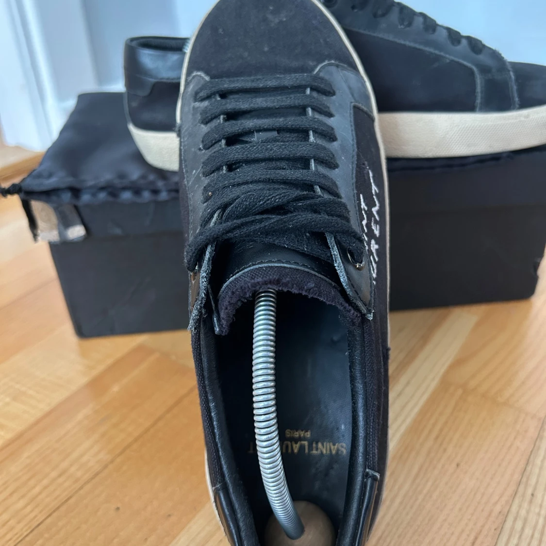 Svarta Saint Laurent sneakers i canvas - 3