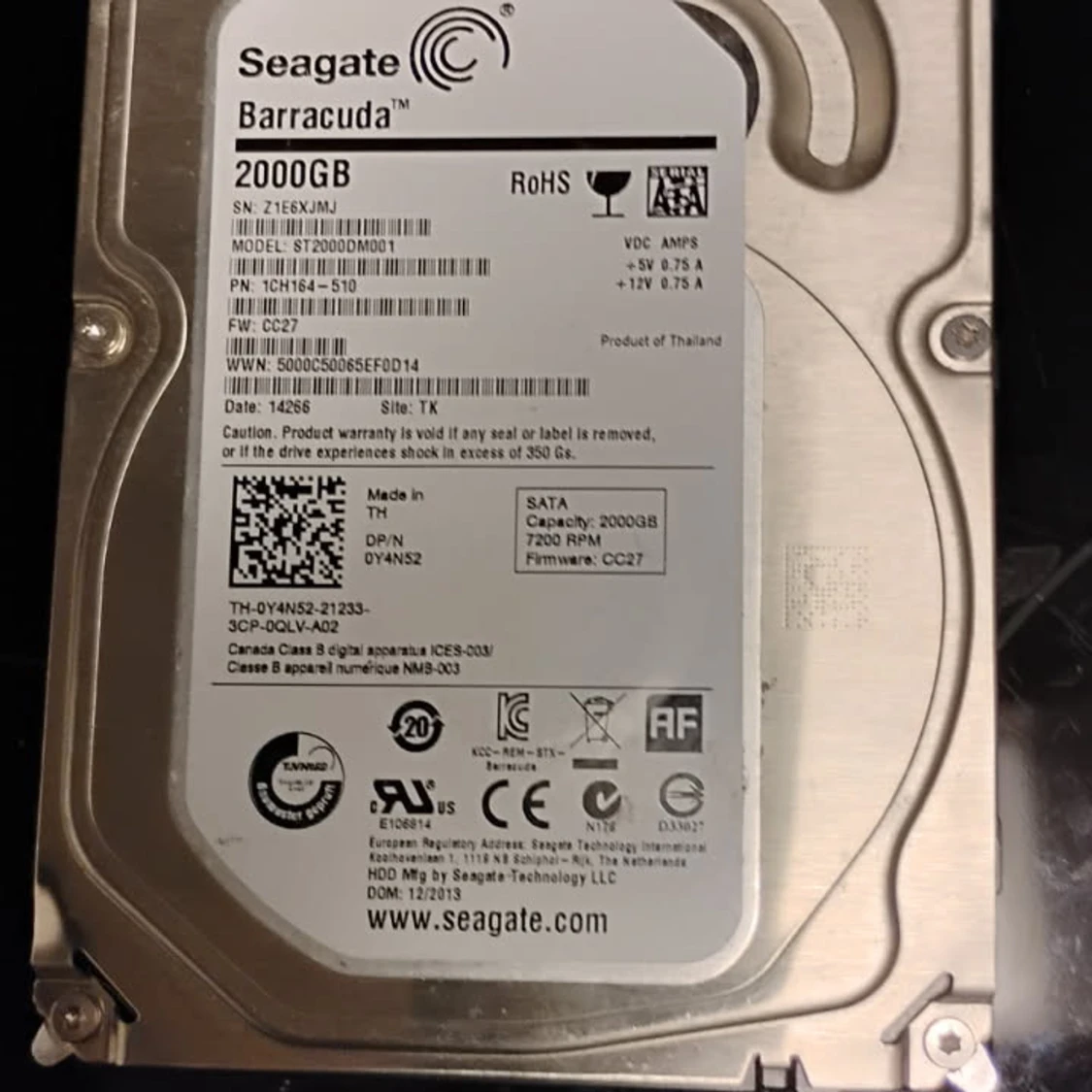 2 st hårddiskar på 2000gb - 1