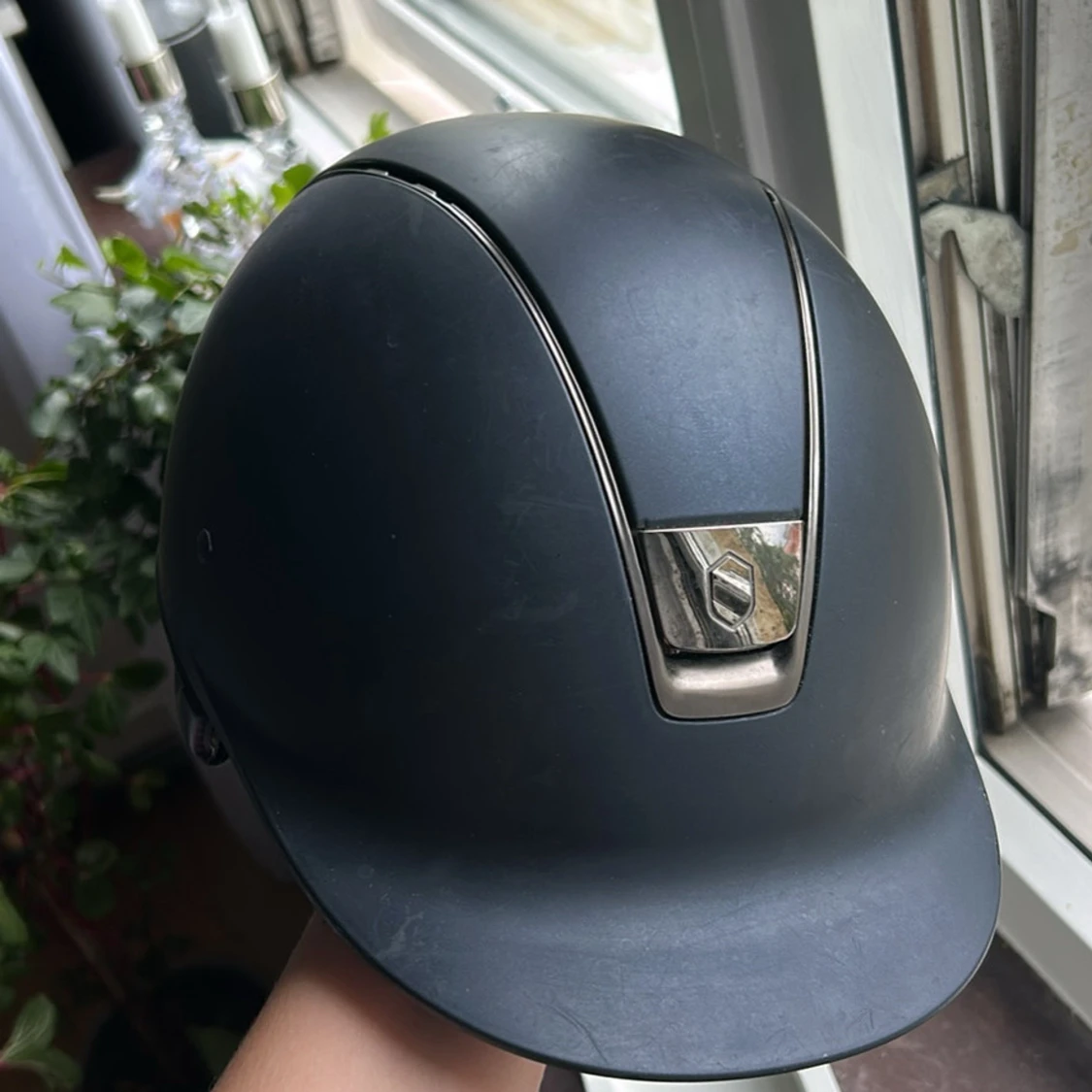 Svart ridhjälm Samshield M