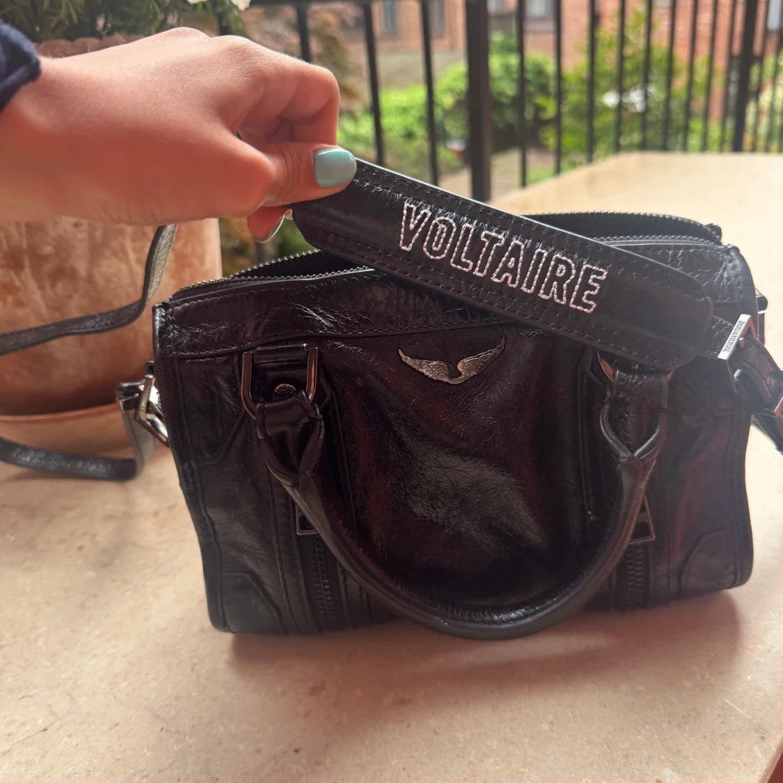 Svart handväska Zadig & Voltaire skinn liten sunny XS  - 1