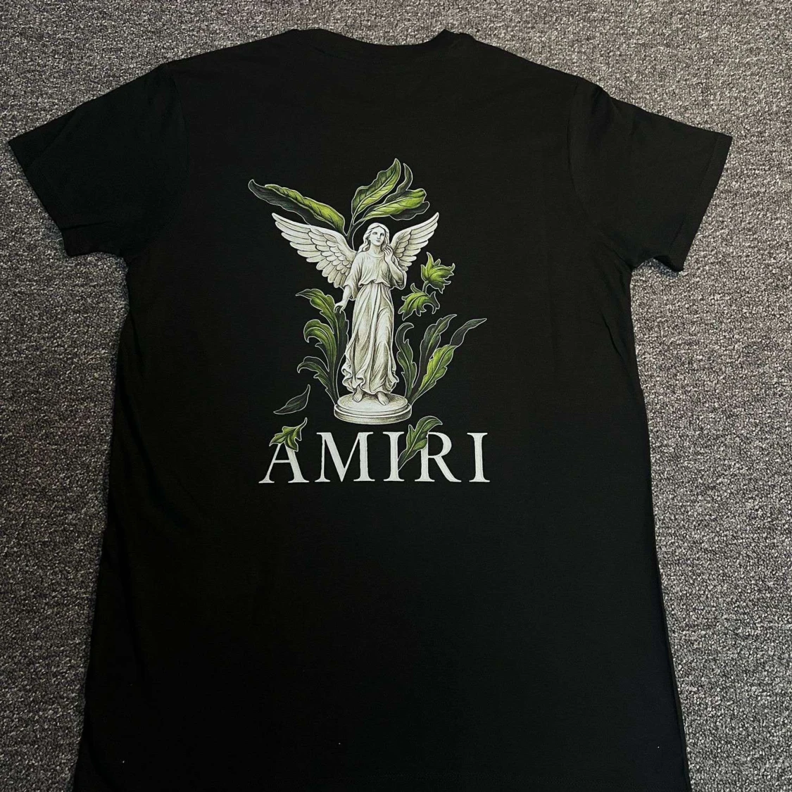 Svart Amiri t-shirt med ängeltryck - 1