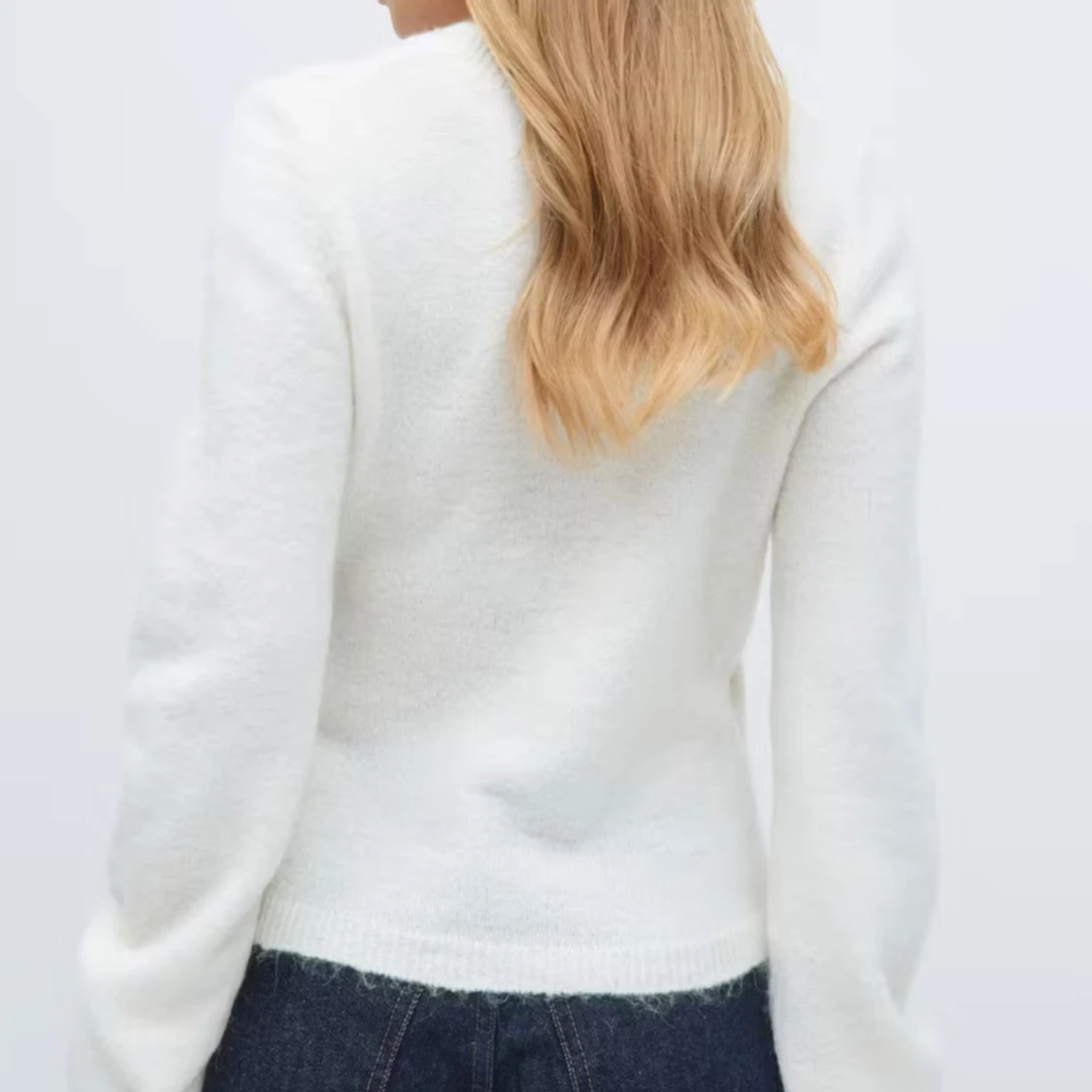 Vit omlottkofta med knytband - 1