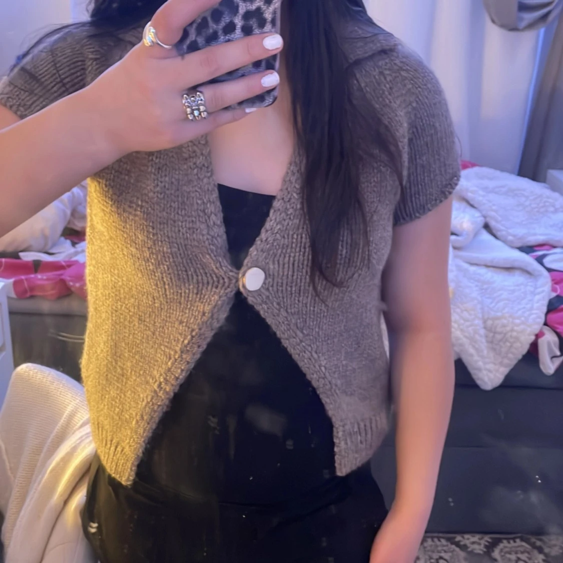 Beige  stickad kofta från Zara - 91