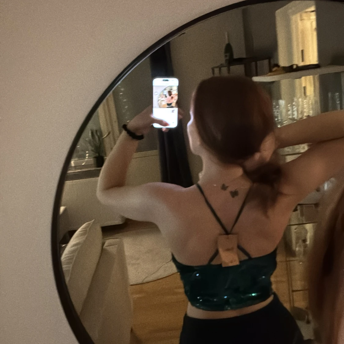 Grön paljett-topp - 1