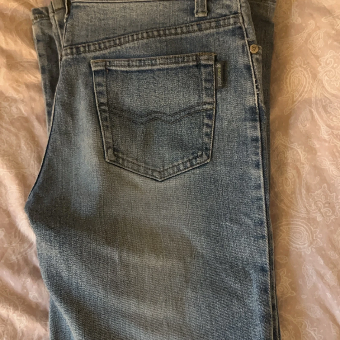 Blå Lågmidjade bootcut jeans
