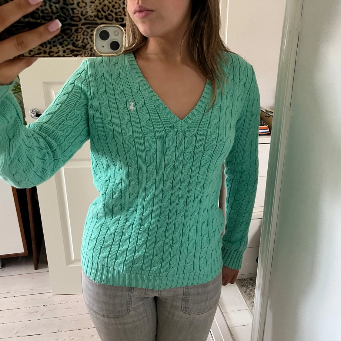 Mintgrön stickad tröja från Ralph Lauren - 1