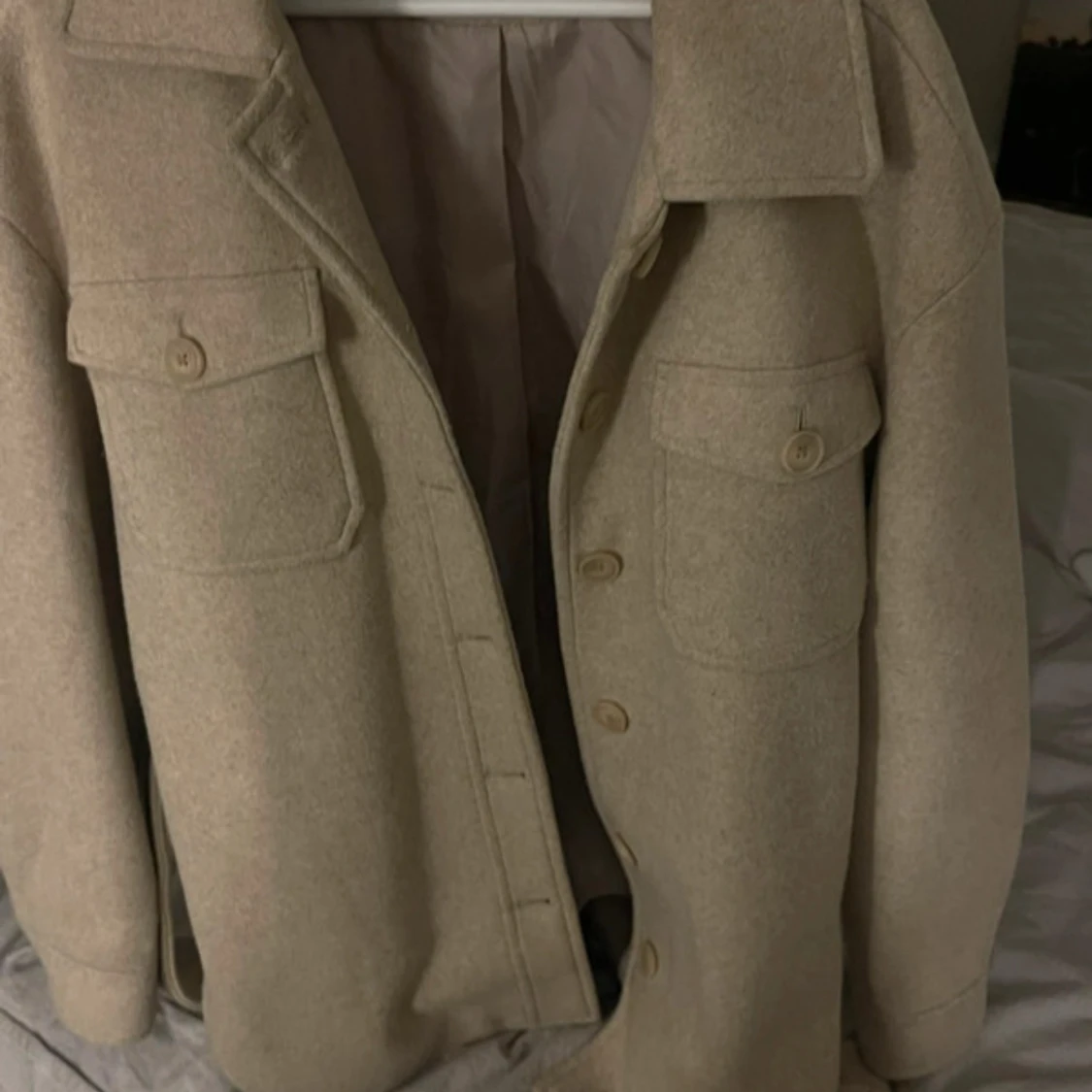 Beige kort kappa - 1