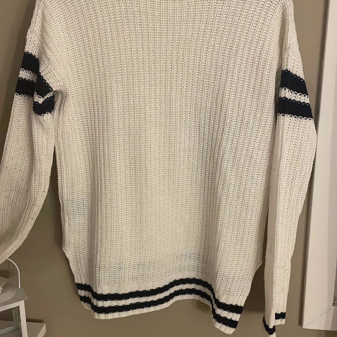 Vit stickad tröja Iconic Sport XS - 3