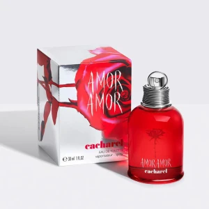 Cacharel Amor Amor Eau de Toilette - Amor Amor från Cacharel är en ikonisk parfym i en snygg röd glasflaska med silverdetaljer och ros-motiv. Doften är fruktig och blommig, perfekt för dig som gillar romantiska och energiska vibbar. Flaskan rymmer 100 ml och kommer i en cool förpackning med rosor.