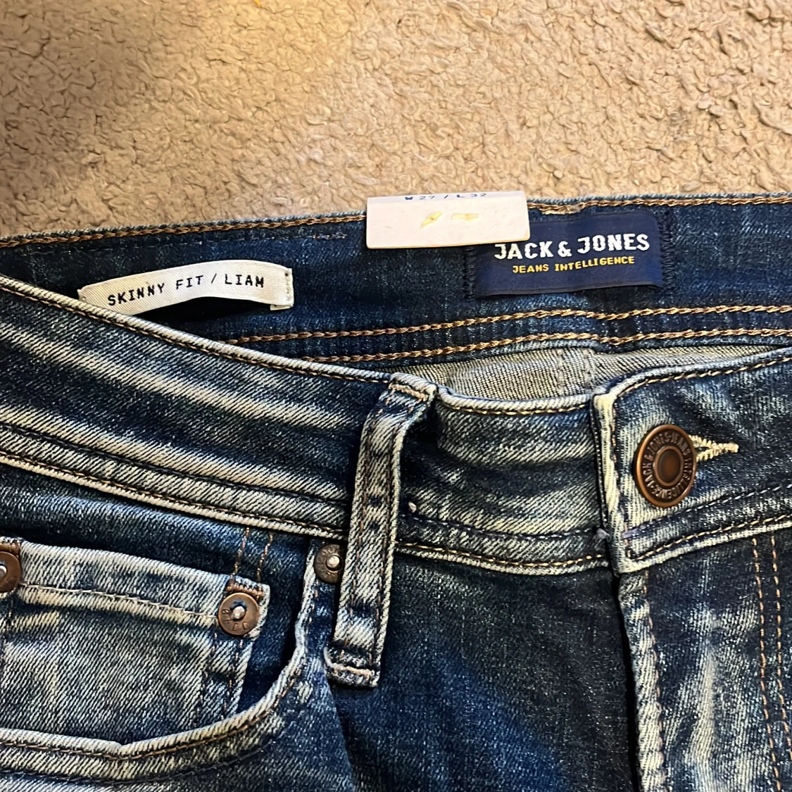 Blå skinny jeans från Jack & Jones - 1