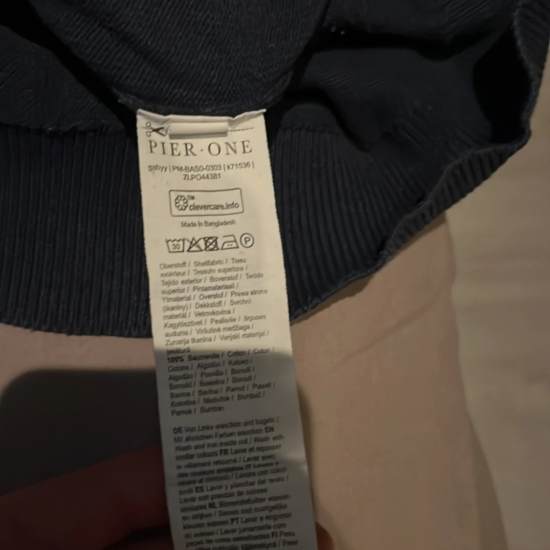 Mörkblå ziptröja från Pier One str XS/S - 3