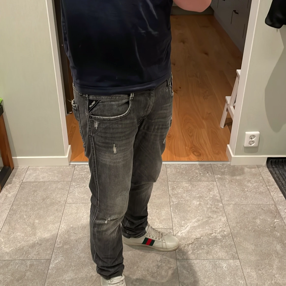 Replay svarta skinny jeans med slitningar - 3