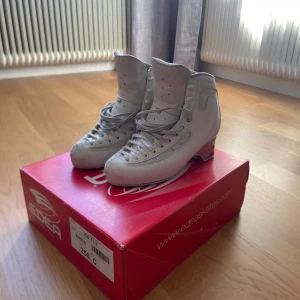 Ice fly konståknings skridskor  - Säljer dess Ice fly skridskor från Edea. Välanvända men ej knäckta. Storlek 250 i skridsko storlek. Passar för duddelhopp till trippelhopp. Skenan som har suttit på dessa har varit Legacy 7 9,5💗💗