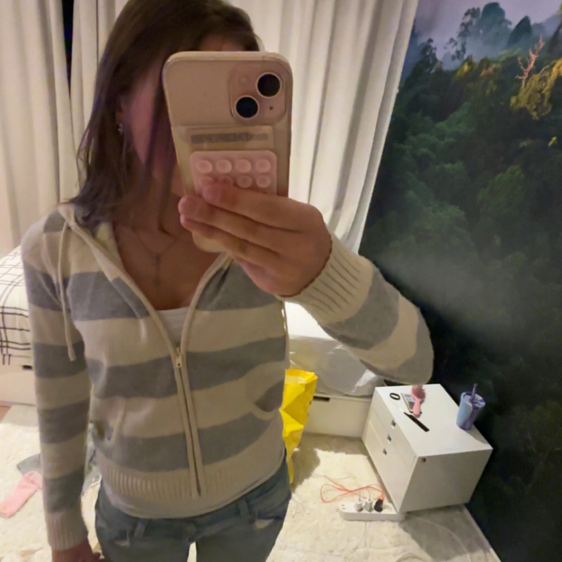 Randig hoodie från Brandy Melville