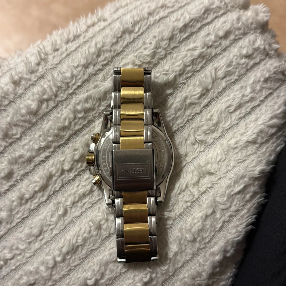 Festina kronograf herrklocka guld/silver - 1