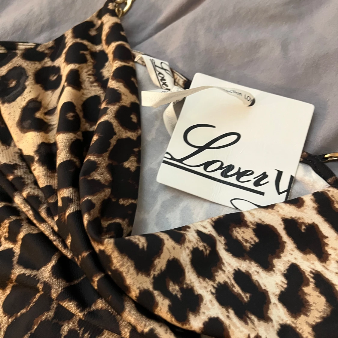 Leopardmönstrad kort klänning LoverY - 1