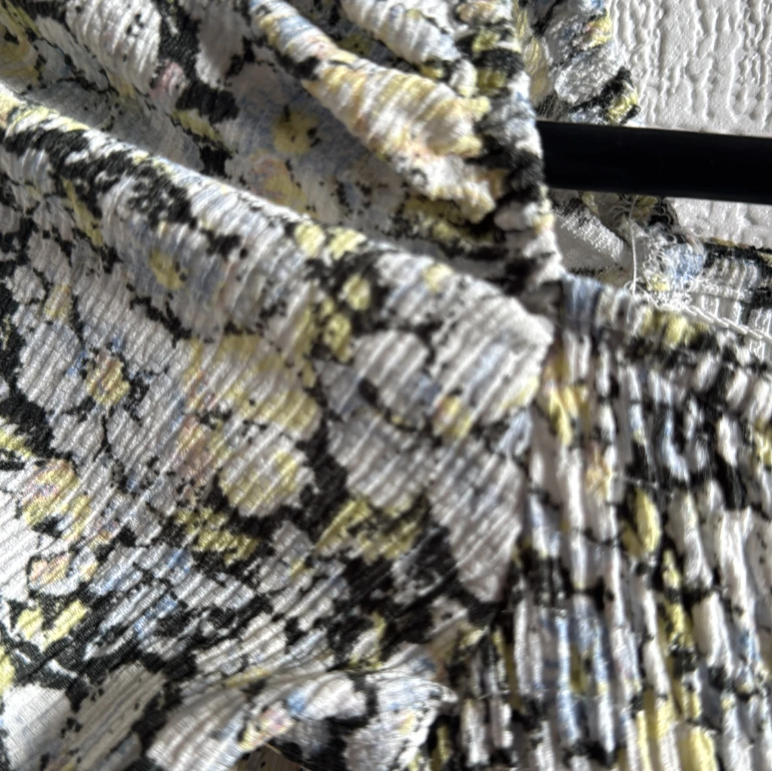 Blommig offshoulder klänning XS - 4