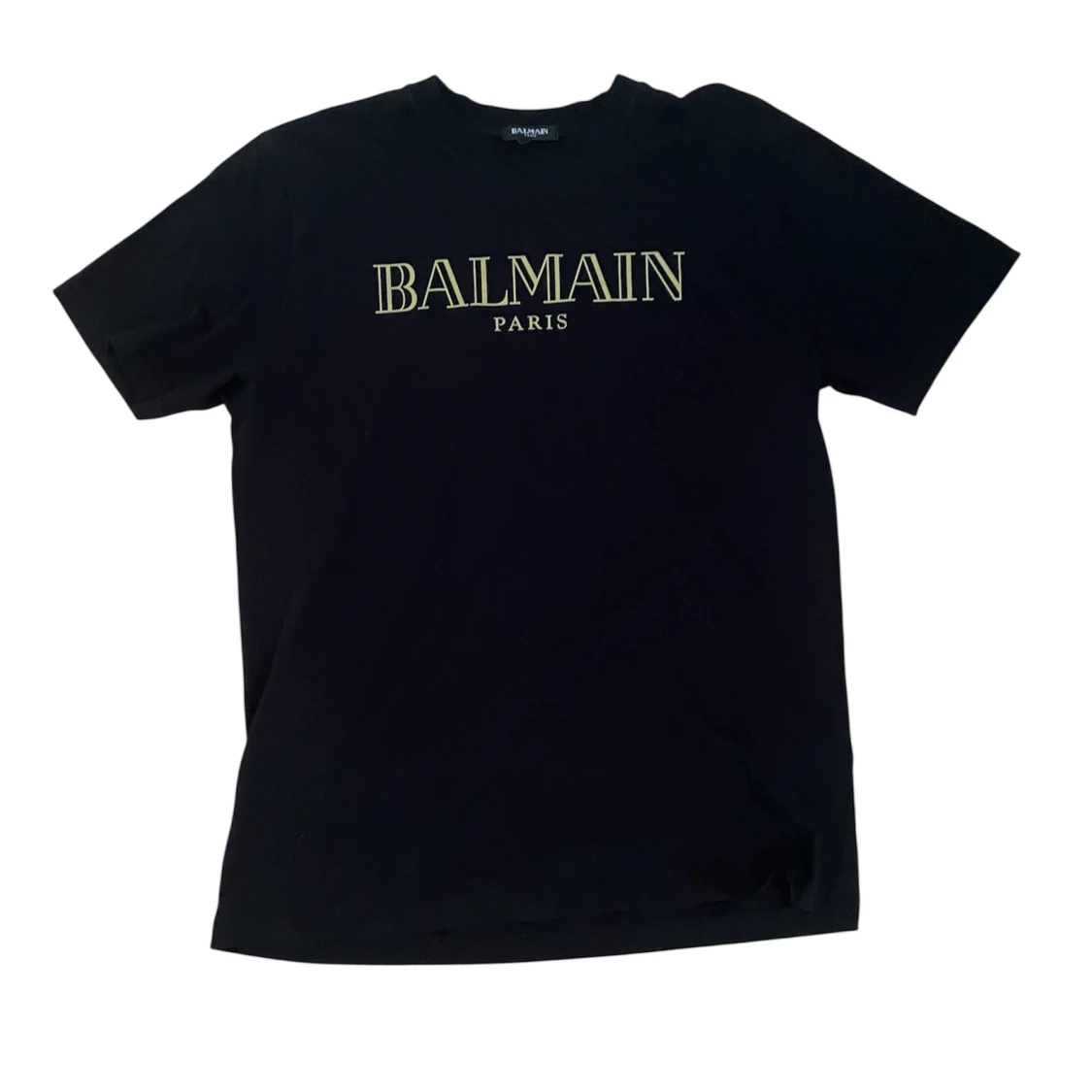 Svart Balmain Paris t-shirt i bomull