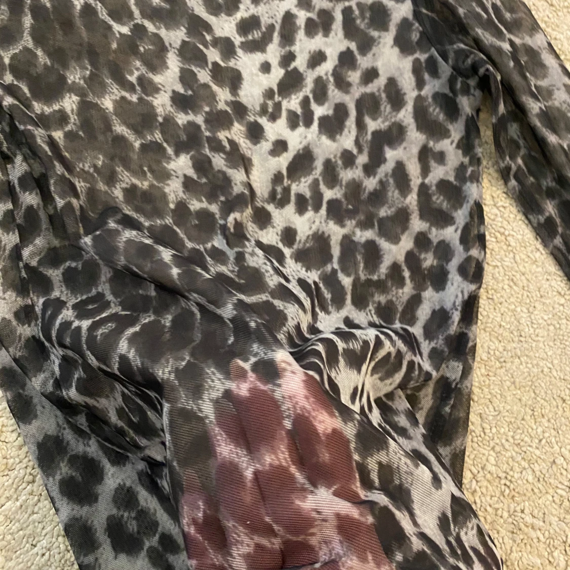 Leopardmönstrad meshtröja - 1