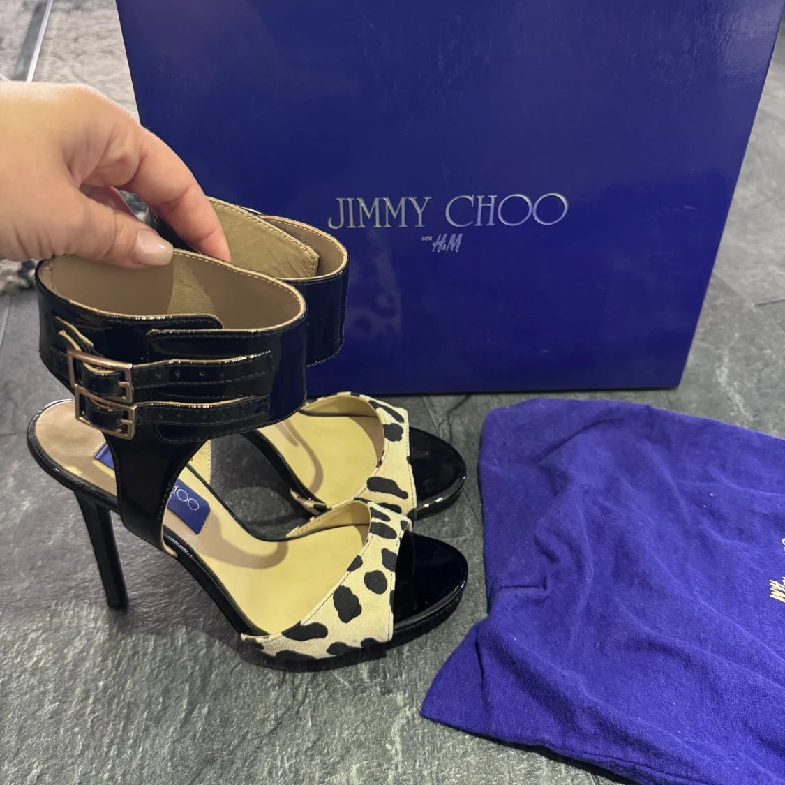 Jimmy Choo x H&M klackskor med djurmönster