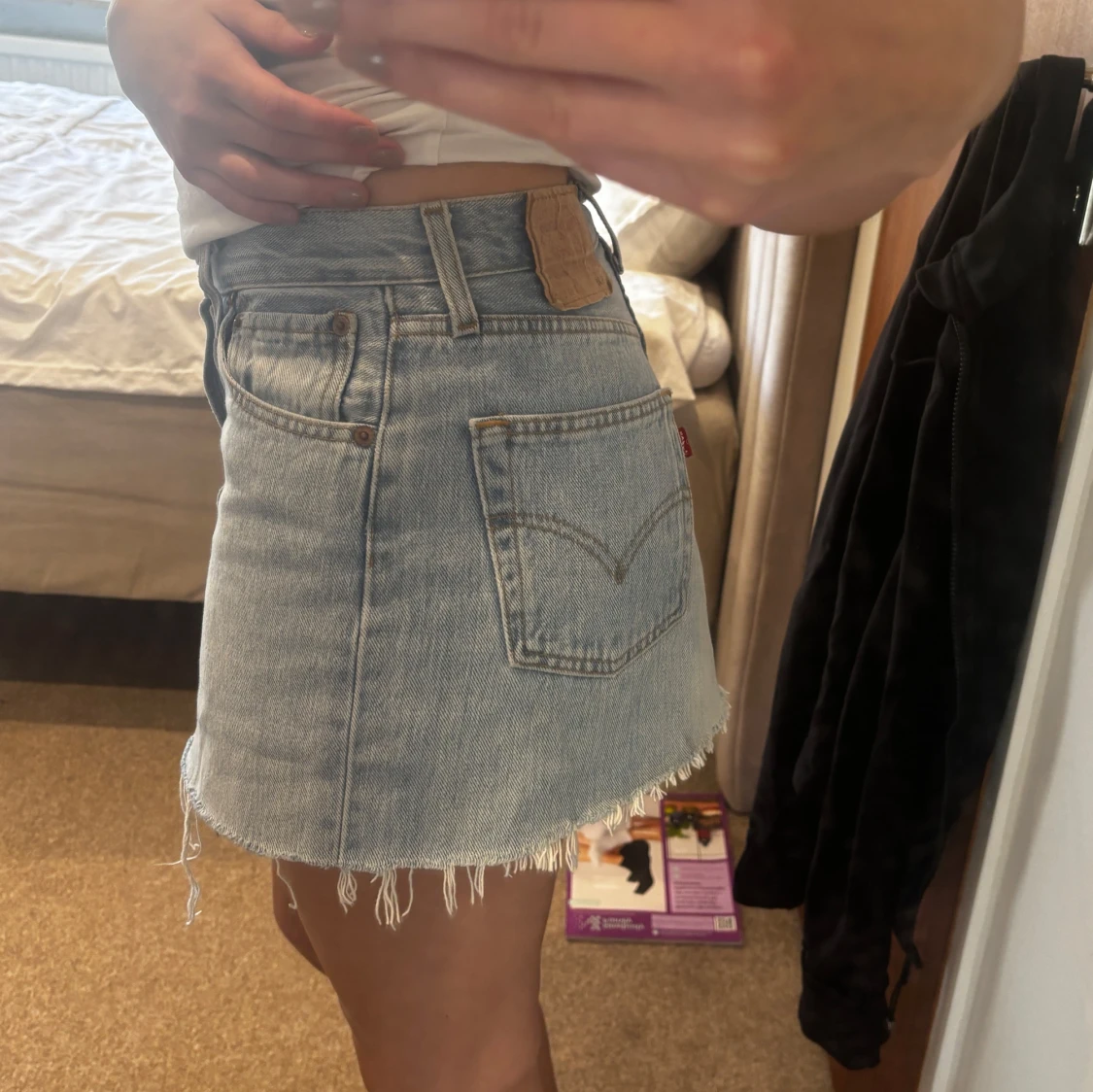 Jeanskjol ljusblå Levis - 4