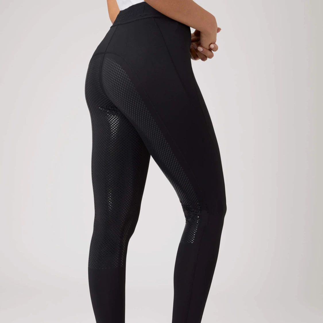 Svarta ridleggings med silikon - 1