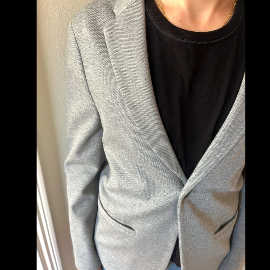 Grå stilren kavaj - 1