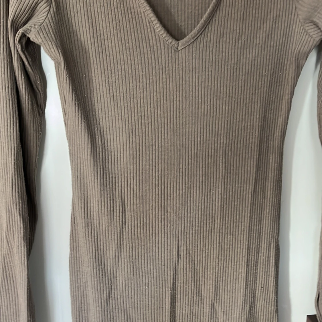 Brun ribbad långklänning från 157 - 2