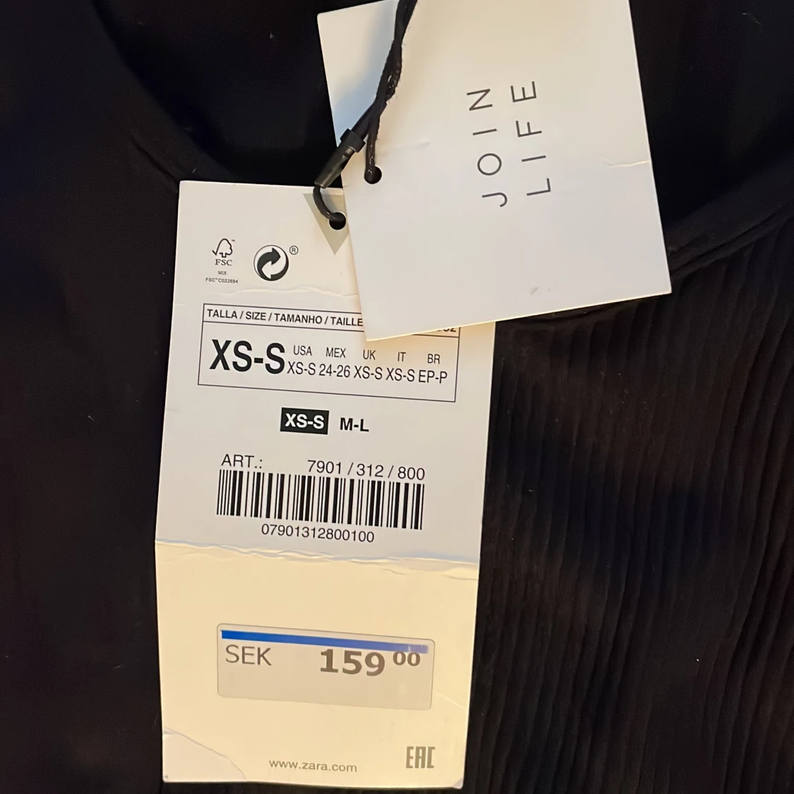 Svart långärmad topp från Zara - 2