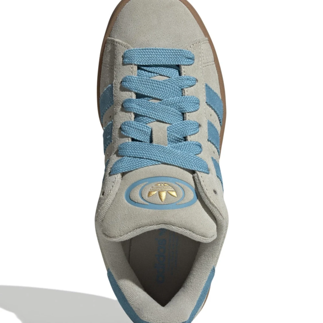 Adidas Campus sneakers i grå mocka med blå detaljer - 2