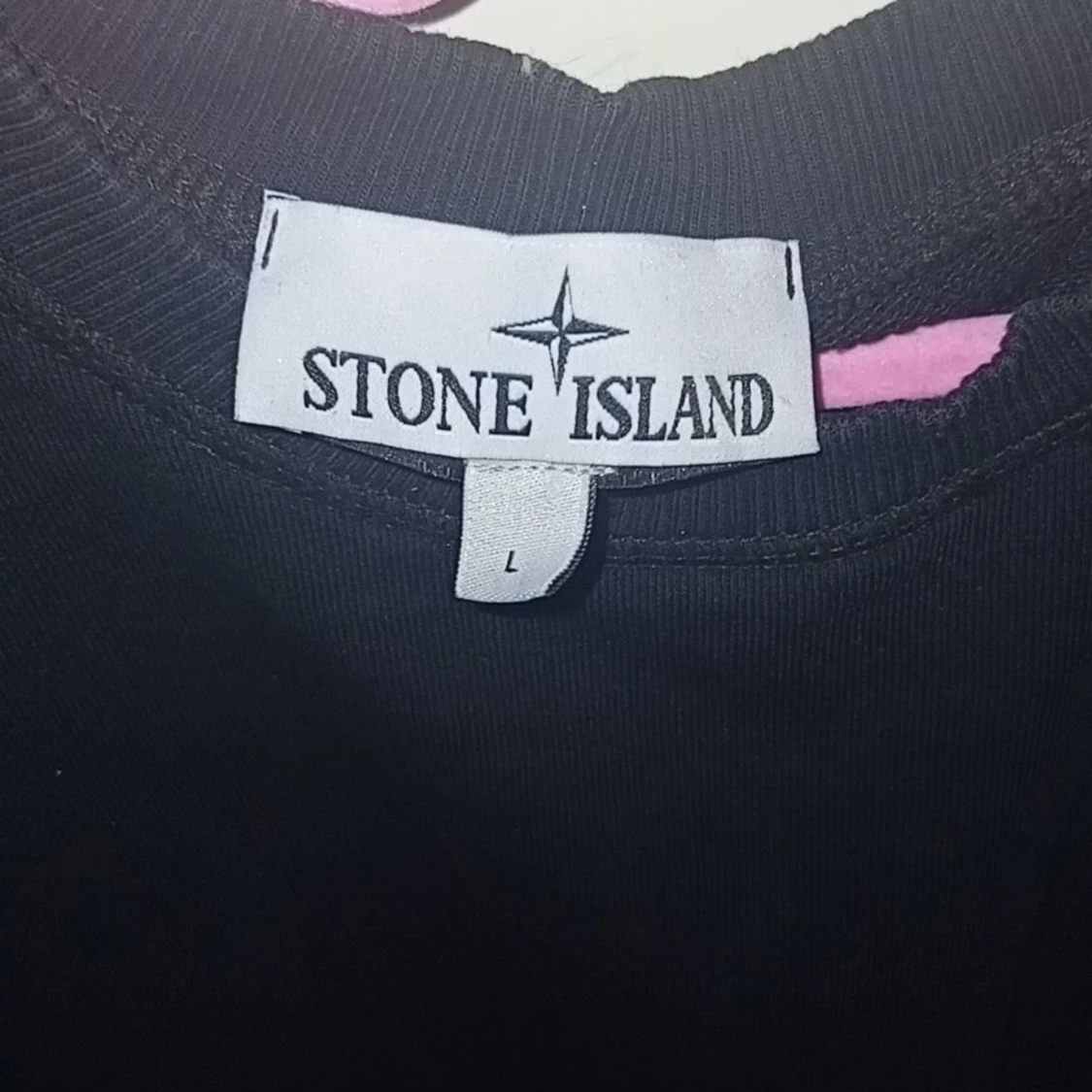 Svart Stone Island sweatshirt L