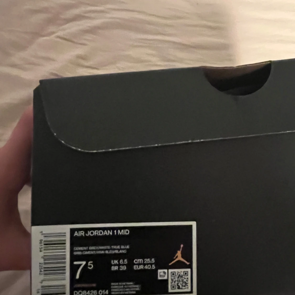 Nike Air Jordan 1 Mid Cement Grey/True Blue - 3