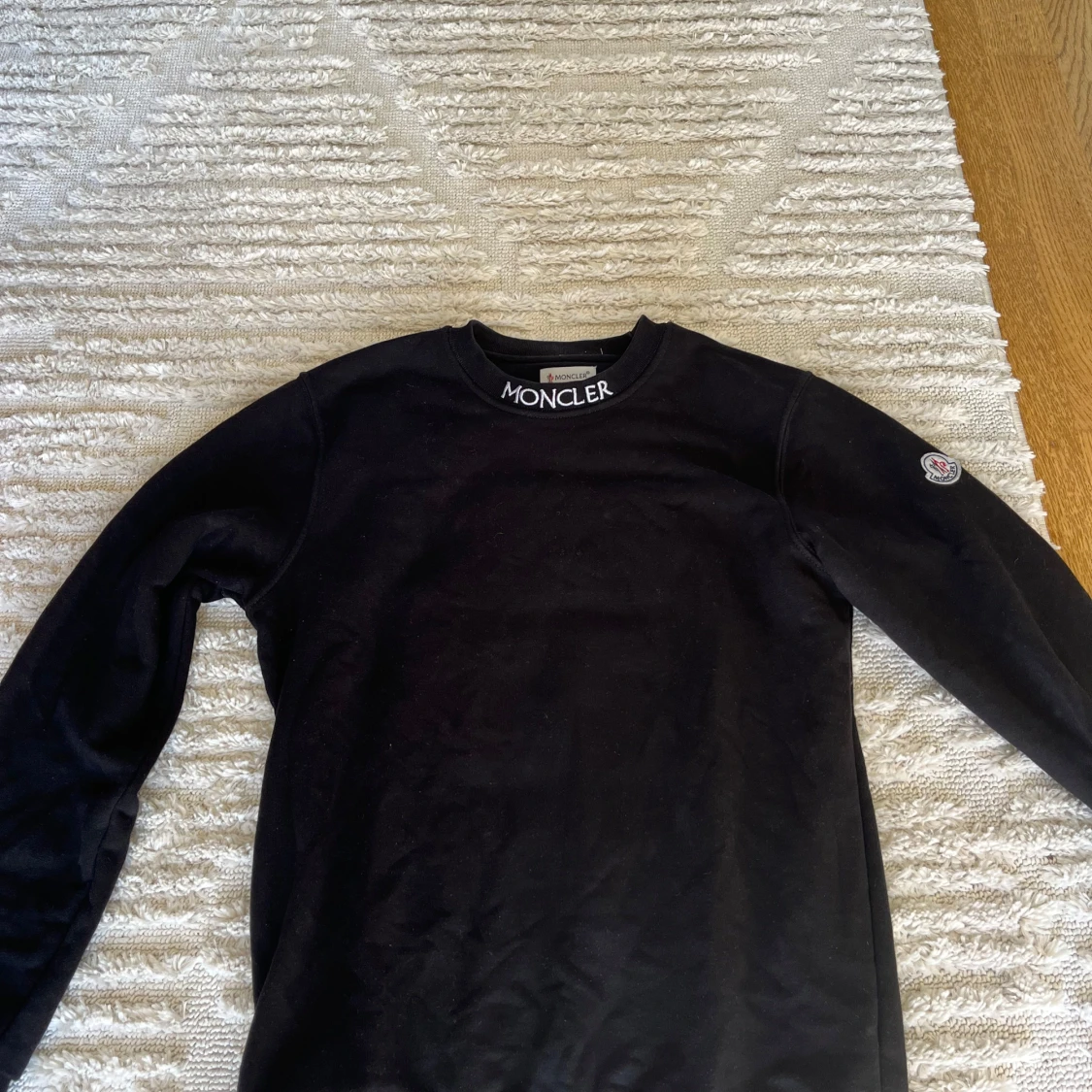 Svart Moncler sweatshirt med logga