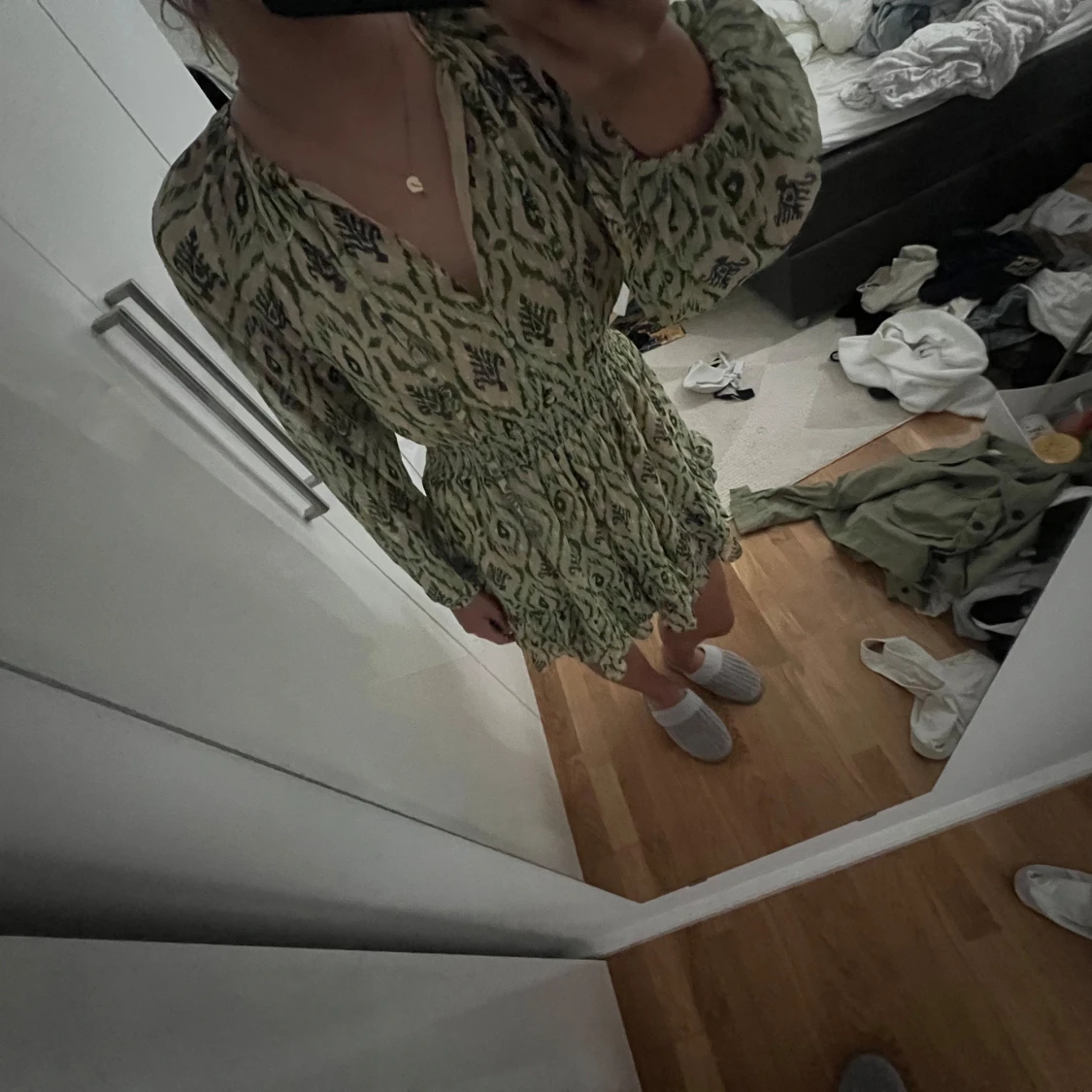 Mönstrad klänning - 91