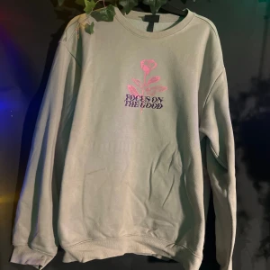 Grå tröja  - Sweatshirt med tryck på framsidan. Bra skick 